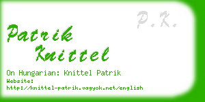 patrik knittel business card